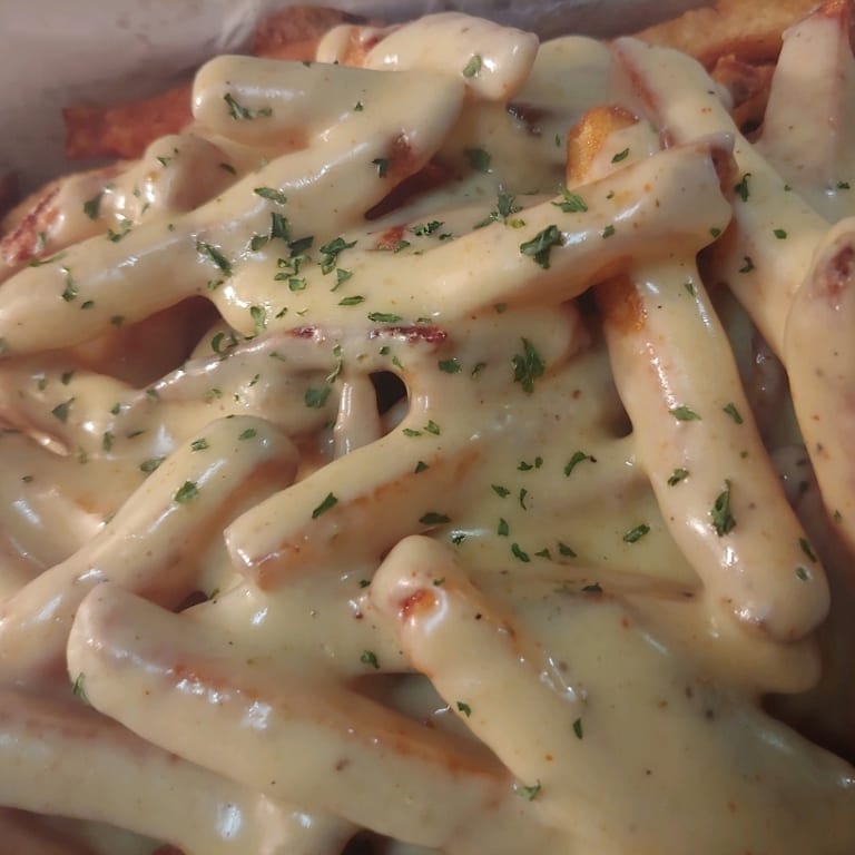 Delicious cheese fries